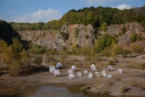 Sally Kidall's work at Fairy Cave Quarry