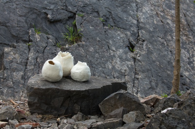 Installations by Suzie Gutteridge at Fairy Cave Quarry